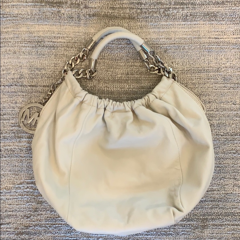 Michael Kors leather hobo bag w/ silver hardware